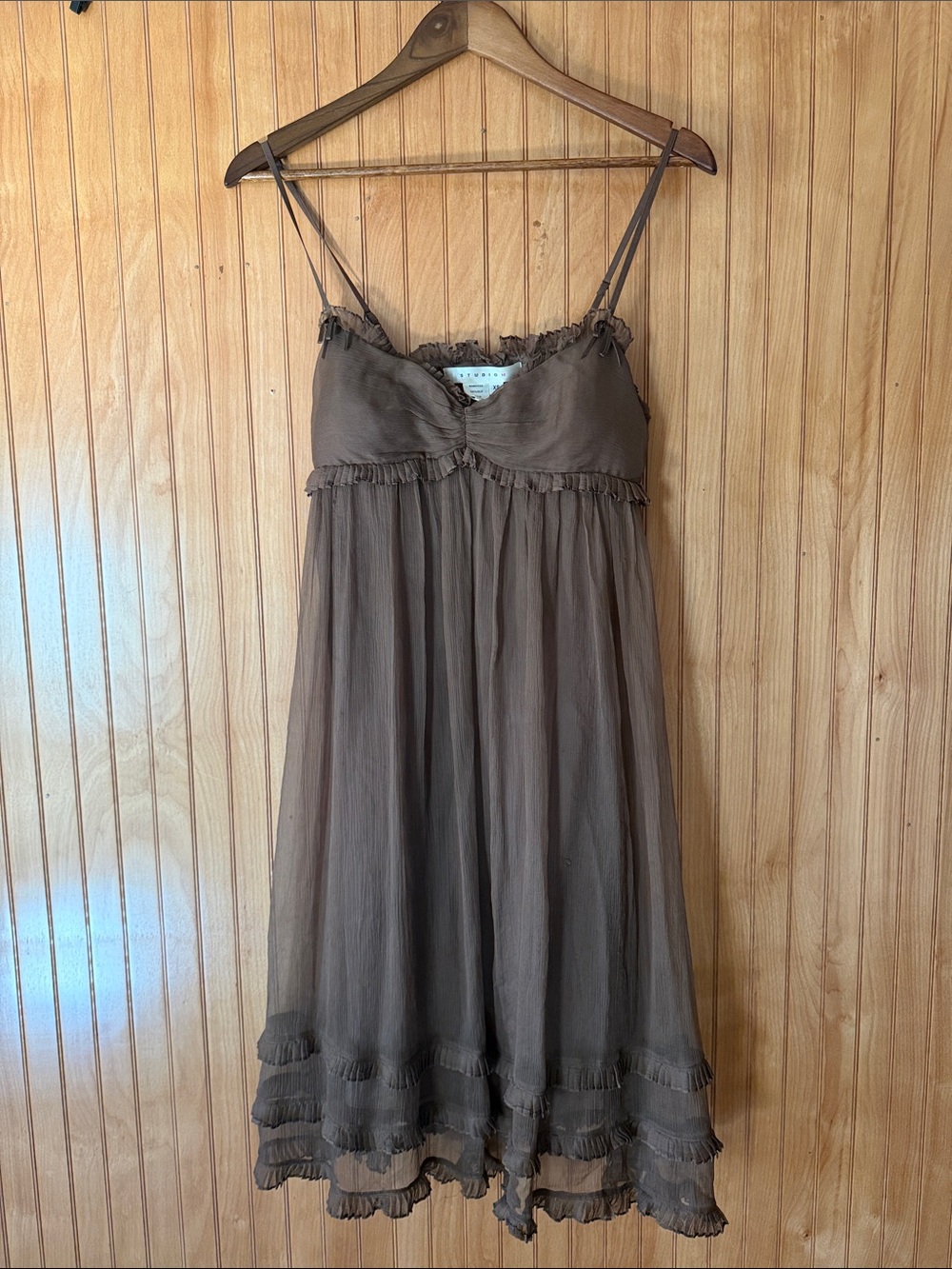 100% Silk Studio M Midi Dress